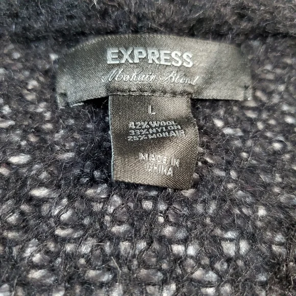 Express Black Knit Cardigan with Tie Waist - Picture 5 of 7